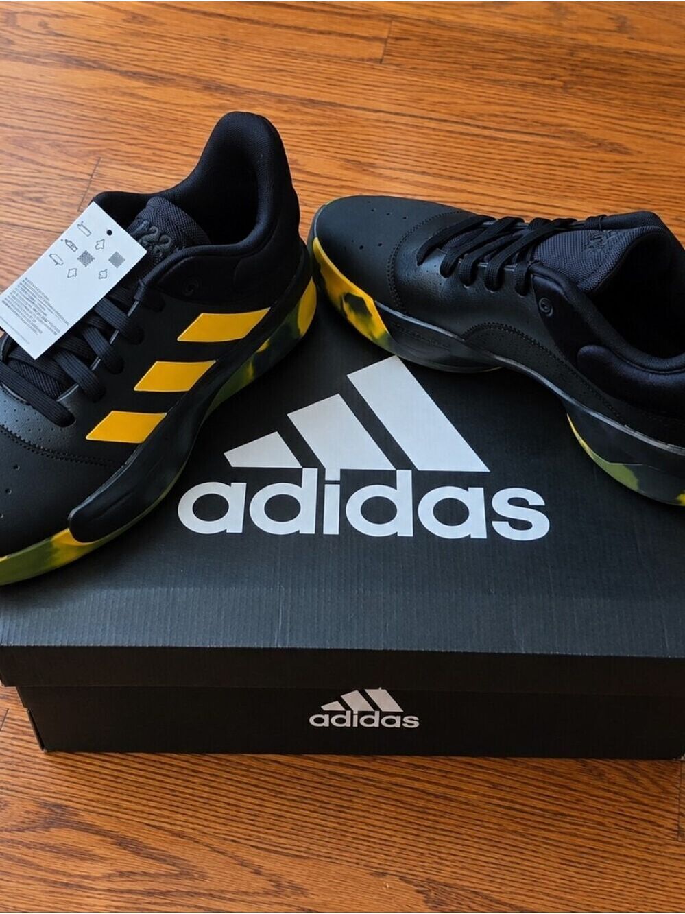 Adidas Black & Yellow Athletic Sneakers | New With Tags | Camo Sole Detail. - Picture 3 of 6